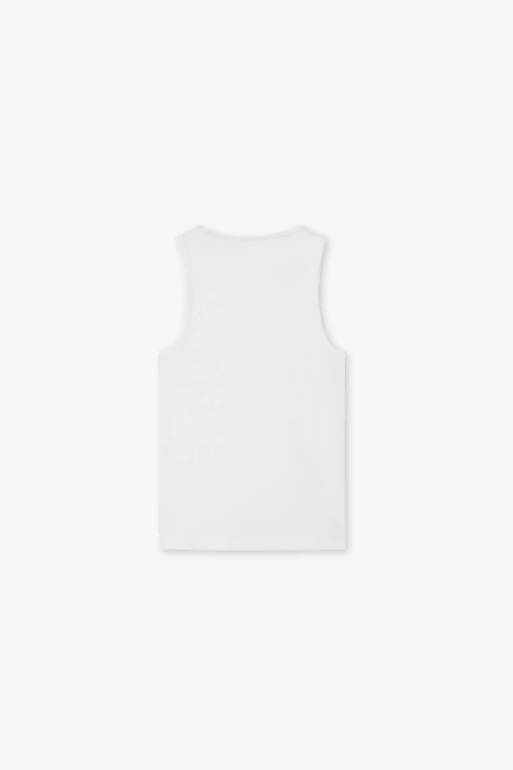 White Ribbed Tank Slim