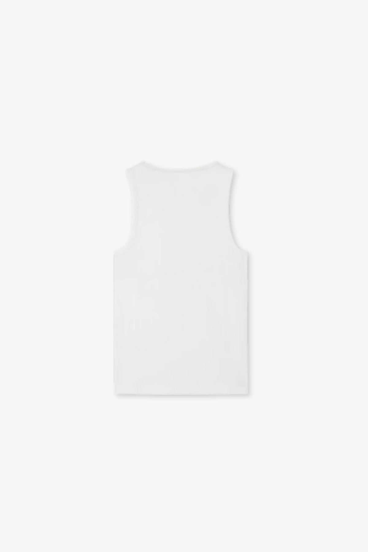 White Ribbed Tank Slim