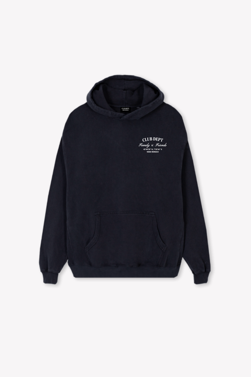 Family & Friends - Heavy Hoodie Washed Black