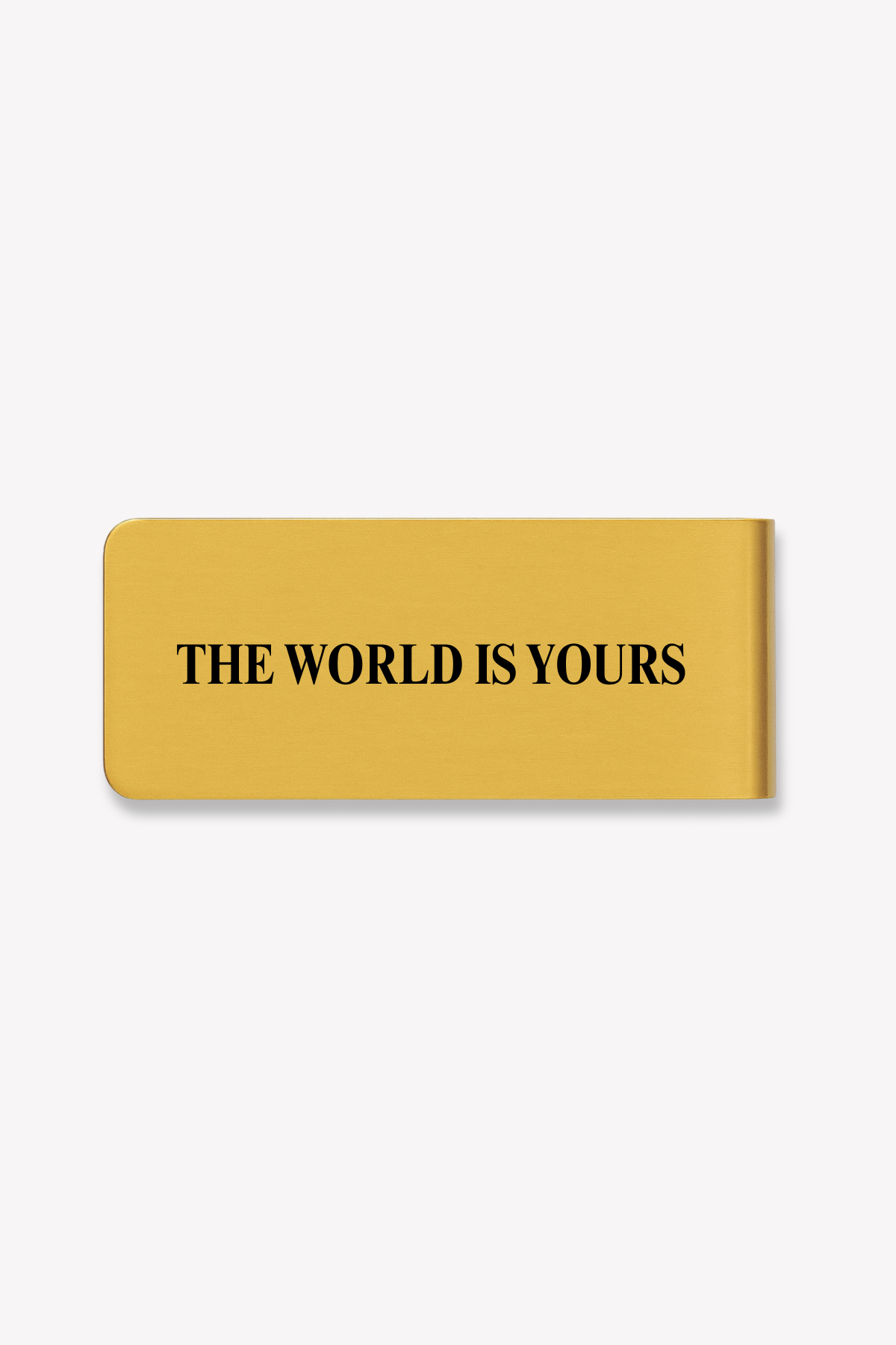 "The World Is Yours" Money Clipper - Gold