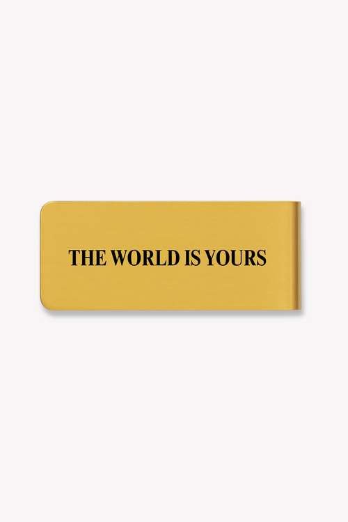 "The World Is Yours" Money Clipper - Gold