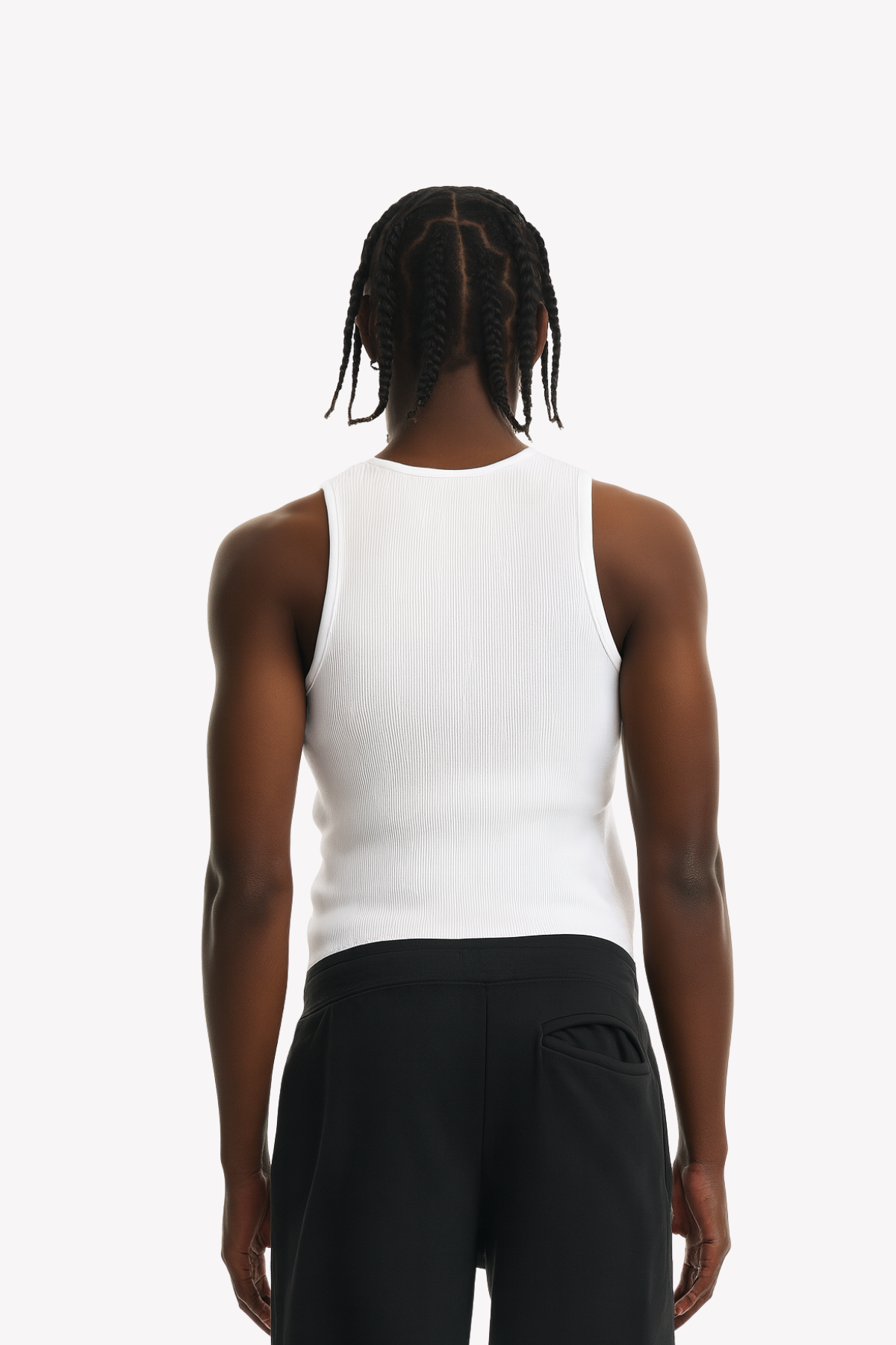Ribbed Tank Slim - Weiss